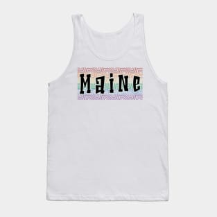 LGBTQ PATTERN AMERICA MAINE Tank Top